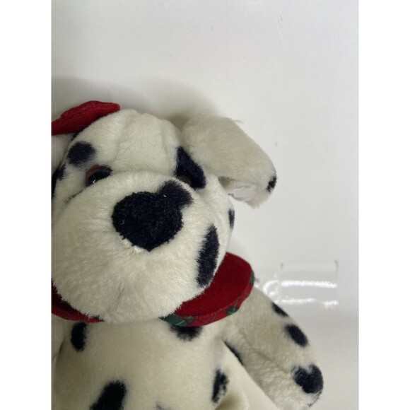 Commonwealth Dalmatian Dog Puppy Girl Plush Stuffed Animal Toy Red Bow Vintage - Picture 4 of 10